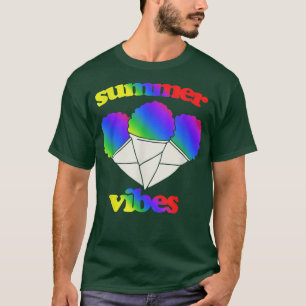 Camiseta Vibes de verano de nieve arco iris retro tee s 80