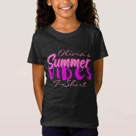 Camiseta Vibes de verano de texto de Chica bonito
