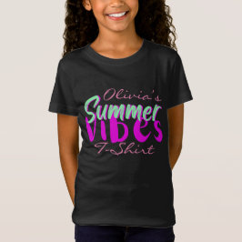 Camiseta Vibes de verano de texto de Chica bonito