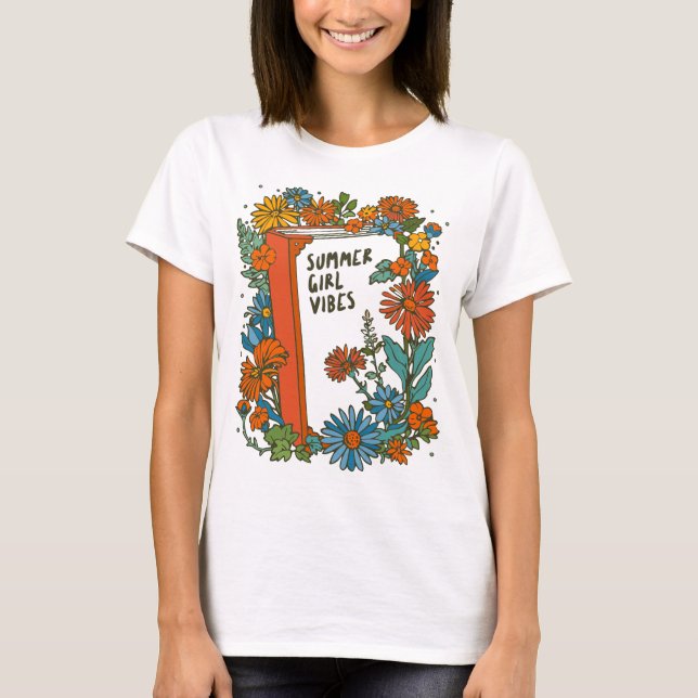 Camiseta Vibes de verano del Chica del libro (Anverso)