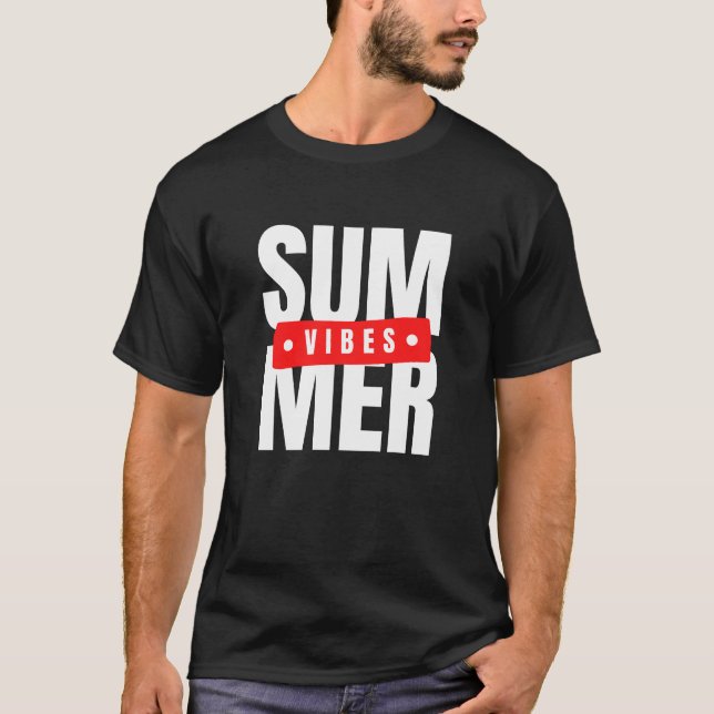 Camiseta Vibes de verano divertidas, vacaciones de verano (Anverso)