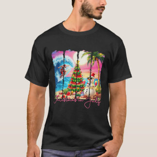 Camiseta Vibes de verano en Navidad en el viaje en playa de