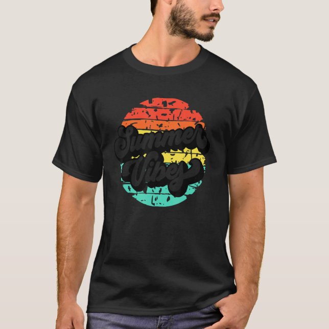 Camiseta Vibes de verano familiares amigos viaje en modo de (Anverso)