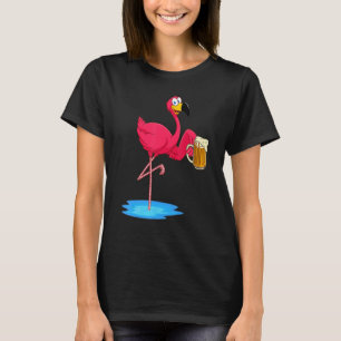 Camiseta Vibes de verano para bebedores de cerveza Flamingo