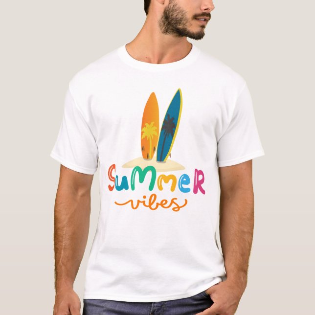 Camiseta Vibes de verano para hombres (Anverso)