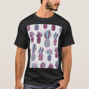Camiseta Vibes de verano: Patrón de piña, puntos coloridos