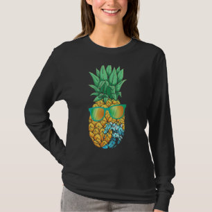 Camiseta Vibes de verano Piña Gafas de sol Onda Guay Tropic