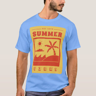 Camiseta Vibes de verano retro vintage arte 1