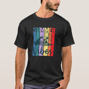 Camiseta Vibes de verano retro vintage para mujeres Wav