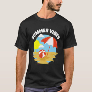Camiseta Vibes De Verano Sobre El Mar Del Sol Y Las Vacacio