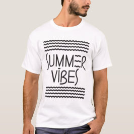 Camiseta Vibes de verano - Texto ondulado Minimalista