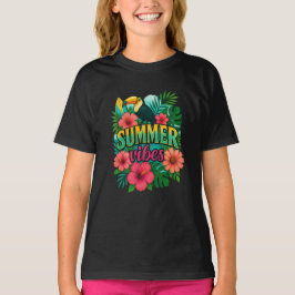 Camiseta Vibes de verano tropicales T-Shirt Toucan - Floral
