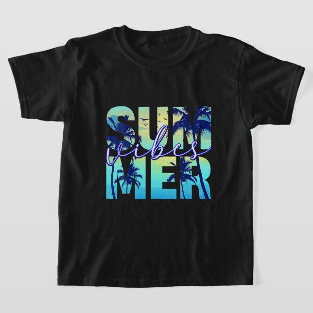 Camiseta Vibes de Verano Vacaciones Familiares NiñasViaje C (Distribución)