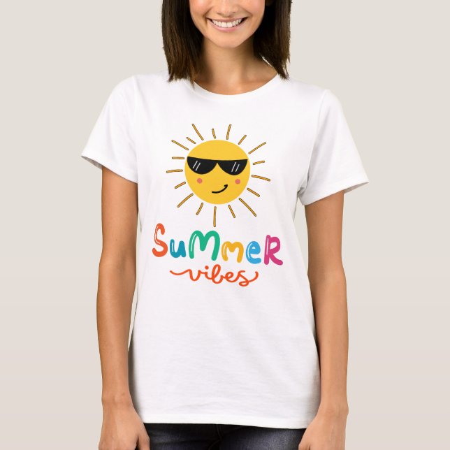 Camiseta Vibes de verano y mujeres de sol (Anverso)