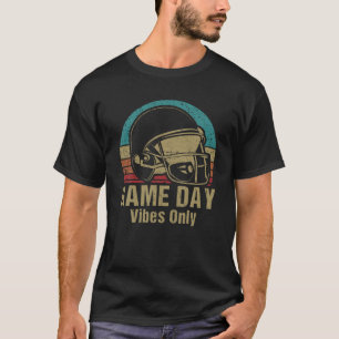 Camiseta Vibes del Día del Juego Sólo Casco de Fútbol Retro
