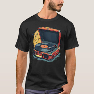 Camiseta Vibes del jugador de registro de vinilo retro