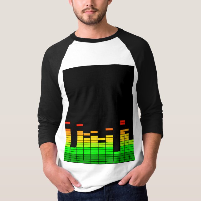 Camiseta Vibes ecualizadoras del ritmo de la música DJ (Anverso)