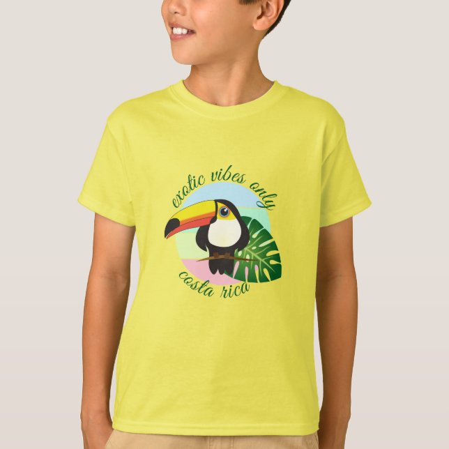 Camiseta Vibes exóticas de pájaro tropical colorido (Anverso)