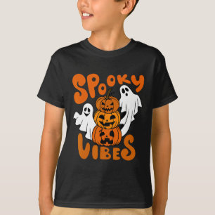 Camiseta Vibes fantasmales disfraces de calabaza de Hallowe