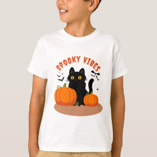 Camiseta Vibes fantasmales para divertidos niños de Hallowe