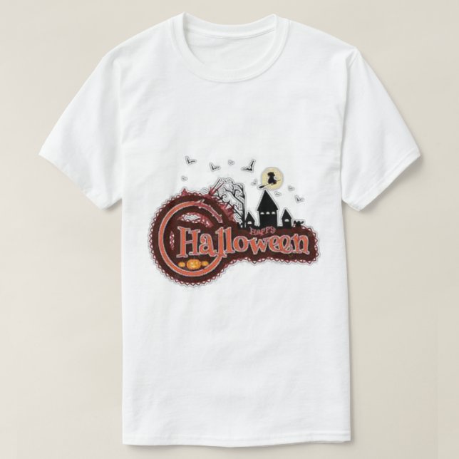 Camiseta Vibes fantasmales: Tee de Halloween inquietante" (Diseño del anverso)