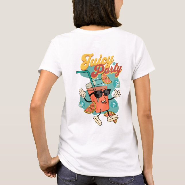 Camiseta Vibes Fiesta jugosas - Tee de mascota Personalizad (Reverso)