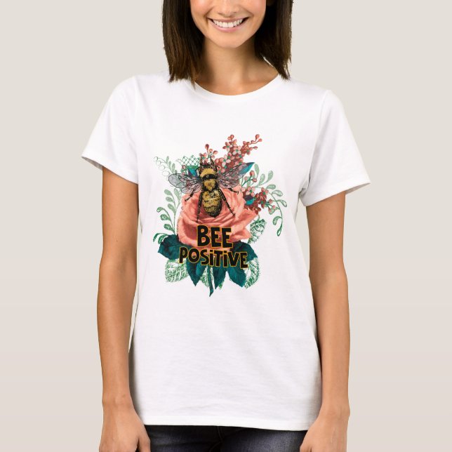 Camiseta Vibes florales bee positivas (Anverso)