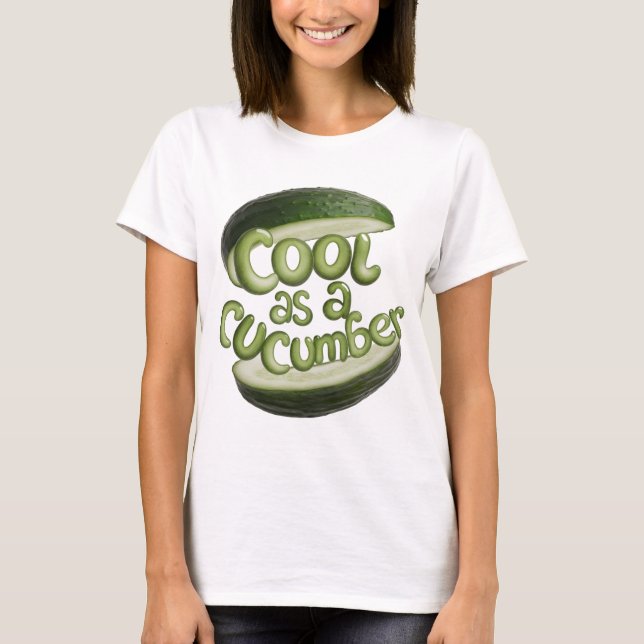 Camiseta Vibes frescas: 'Guay como pepino' de estilo orgáni (Anverso)