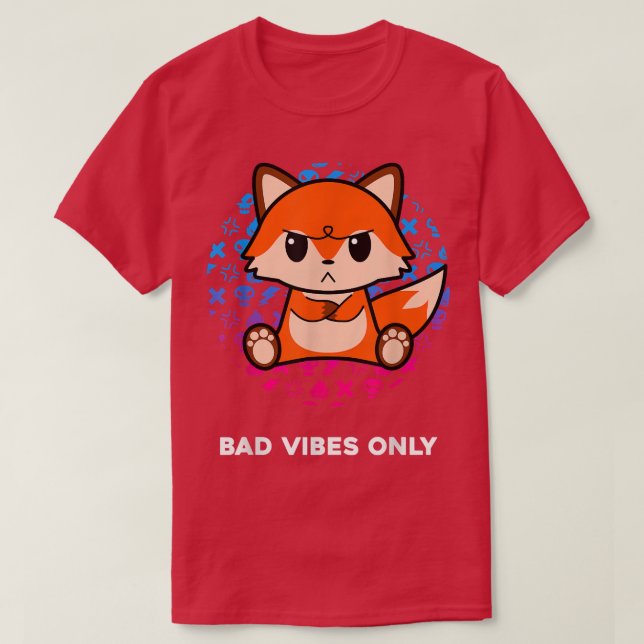 Camiseta Vibes Malas Sólo Grumpy Mirando Nervio Gótico Para (Diseño del anverso)