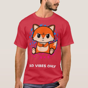 Camiseta Vibes Malas Sólo Grumpy Mirando Nervio Gótico Para