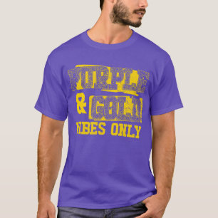 Camiseta Vibes moradas y doradas sólo para hombres de equip