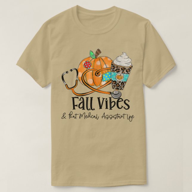 Camiseta Vibes otoñales y saltos de calabaza para ayudantes (Diseño del anverso)