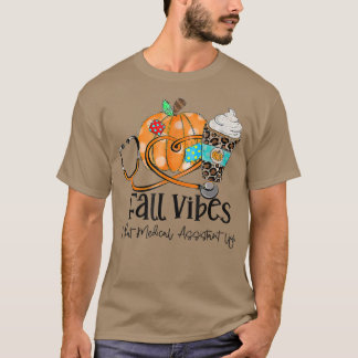 Camiseta Vibes otoñales y saltos de calabaza para ayudantes