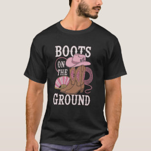 Camiseta Vibes Pink Music Western Country Boot Botas Puesta