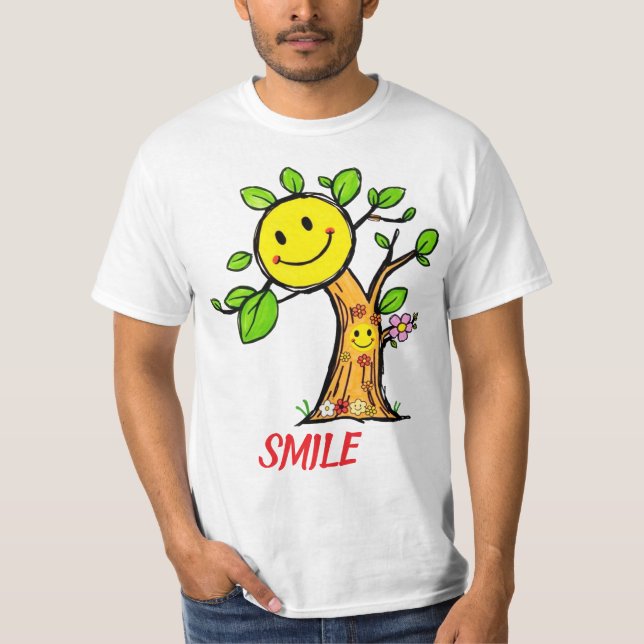 Camiseta Vibes positivas del "árbol de sonrisas" (Anverso)