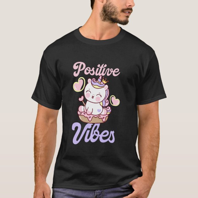 Camiseta Vibes positivas Unicornio Donut Sweet Stardust Mys (Anverso)
