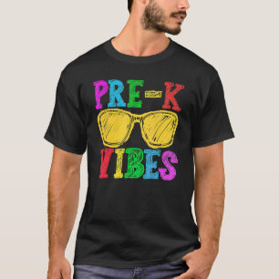 Camiseta Vibes Pre-K Primer Día De Niños Preescolares De Vu