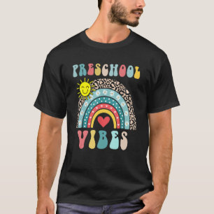 Camiseta Vibes Preescolares Cute Corazón Arcoiris Primer Dí