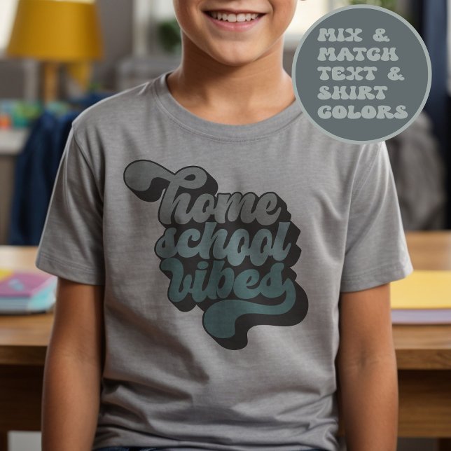 Camiseta Vibes retro (Mix and Match text and shirt colors.)