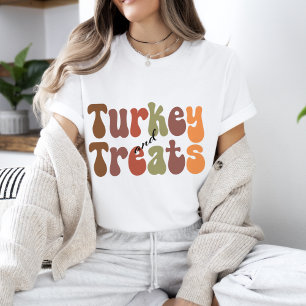 Camiseta Vibes retro de Halloween   Turquía y trata a la ca