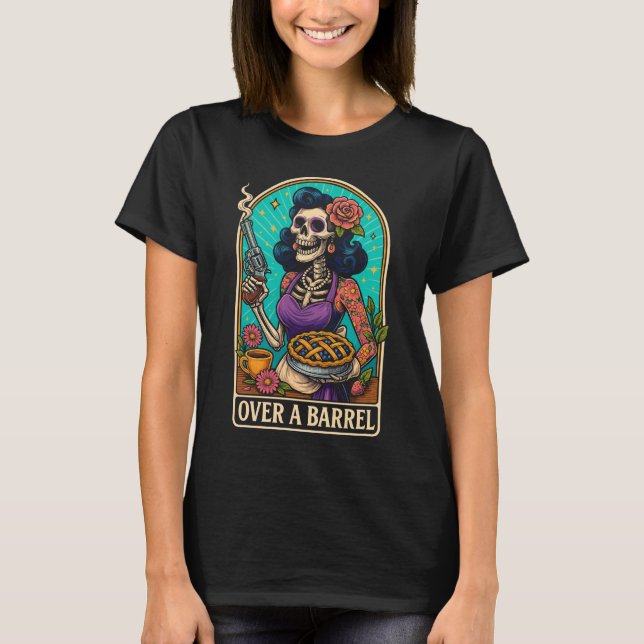 Camiseta Vibes retro sobre un esqueleto de barril (Anverso)