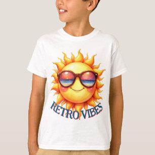 Camiseta Vibes retro Sol sonriente Groovy de los años 70