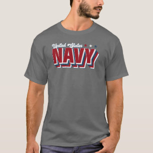 Camiseta Vibes rojas blancas y azules retro de la marina es