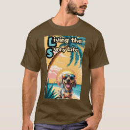 Camiseta Vibes soleadas: Perro Guay con gafas de sol