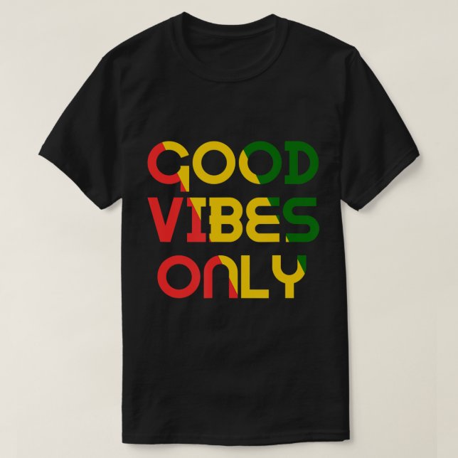 Camiseta Vibes sólo bueno Rasta Reggae Raots Clothing Jamai (Diseño del anverso)