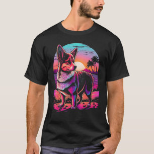 Camiseta Vibes Sunset Adventure de los años 80 con Corgis R