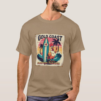 Camiseta Vibes tropicales de surf - Rooster retro y T-Waveb