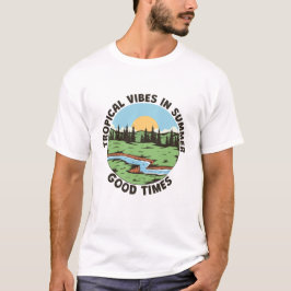 Camiseta Vibes tropicales en verano
