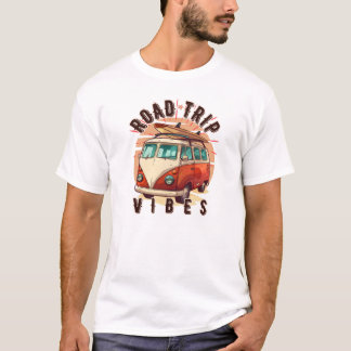 Camiseta Vibes Vintage Van de viaje por carretera