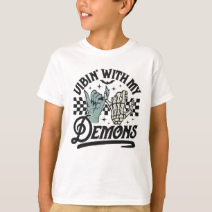 Camiseta Vibin Con Mis Demons Divertido Retro Halloween